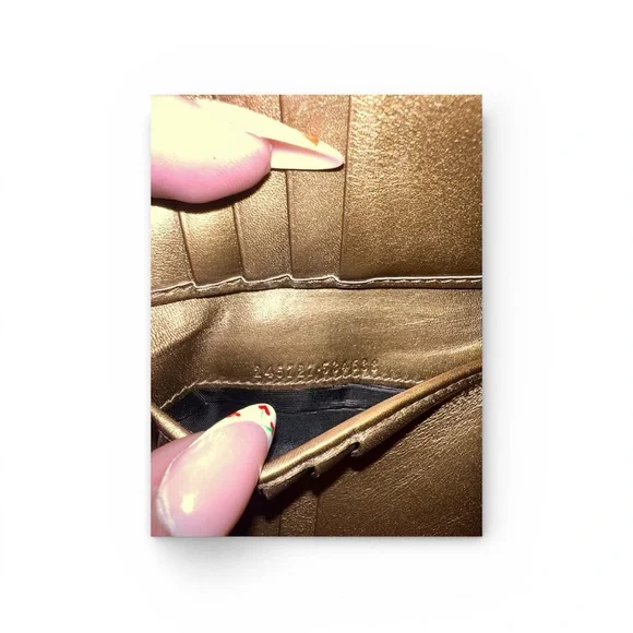 Gucci Guccissima copper leather GG heart French wallet. - Picture 2 of 7